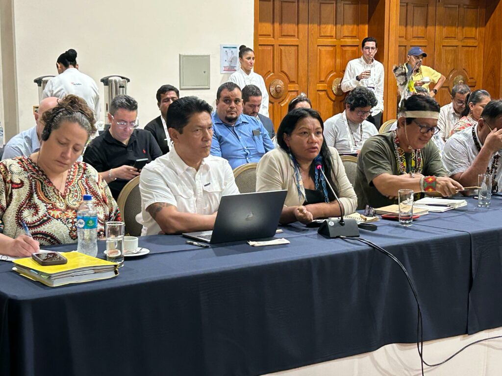 secretaria-discursa-em-defesa-dos-povos-indigenas-do-acre-durante-intercambio-da-gcf-na-bolivia